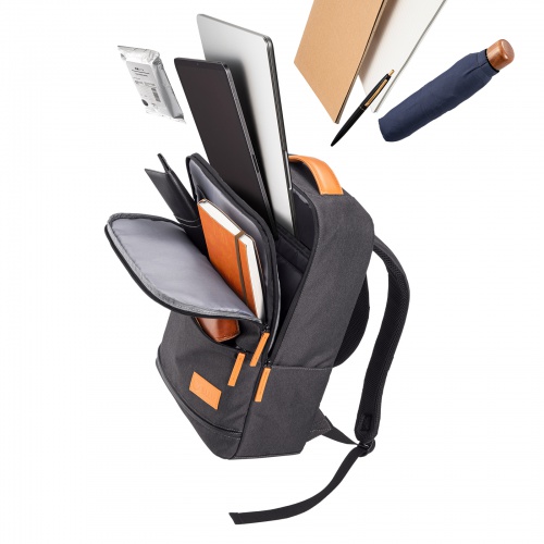 ビジネスカジュアルバッグ（ノートPC・収納・15.6型・リュックサック・バックパック・キャリーサポーター・ダークグレー）