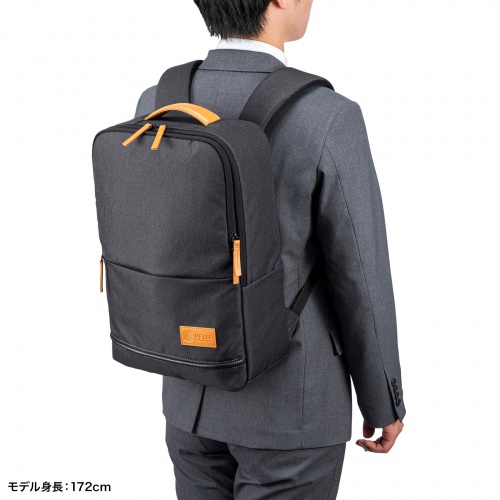 ビジネスカジュアルバッグ（ノートPC・収納・15.6型・リュックサック・バックパック・キャリーサポーター・ダークグレー）