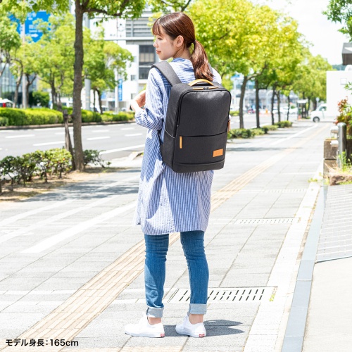 ビジネスカジュアルバッグ（ノートPC・収納・15.6型・リュックサック・バックパック・キャリーサポーター・ダークグレー）