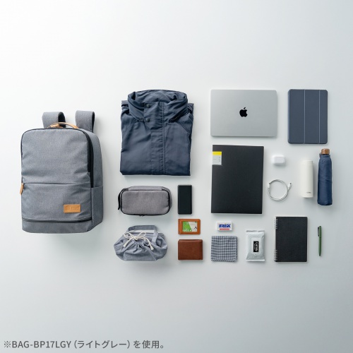 ビジネスカジュアルバッグ（ノートPC・収納・15.6型・リュックサック・バックパック・キャリーサポーター・ダークグレー）