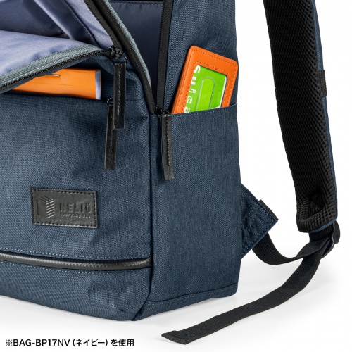 ビジネスカジュアルバッグ（ノートPC 収納・15.6型・リュックサック・バックパック・キャリーサポーター・ライトグレー）