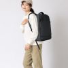 ビジネスリュック（カジュアル・PCバックパック・軽量・17L・スリム・シンプルデザイン・通勤・通学・16型ワイドPC・キャリーサポーター・ブラック）