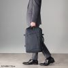 リュック（マチ拡張・ビジネス・大容量・25L～35L・PCリュック・シンプル・PUコーティング・耐水・撥水・多機能・バックパック・メンズ・旅行・出張・ブラック）