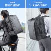 リュック（マチ拡張・ビジネス・大容量・25L～35L・PCリュック・シンプル・PUコーティング・耐水・撥水・多機能・バックパック・メンズ・旅行・出張・ブラック）