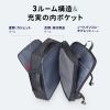 リュック（マチ拡張・ビジネス・大容量・25L～35L・PCリュック・シンプル・PUコーティング・耐水・撥水・多機能・バックパック・メンズ・旅行・出張・ブラック）