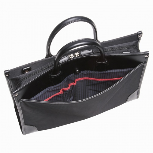 ビジネスバッグ（就活バッグ・リクルートバッグ・メンズ・軽量・A4ファイル・14型ワイドノートPC収納・ブラック・就活かばん・就職活動・バッグ）