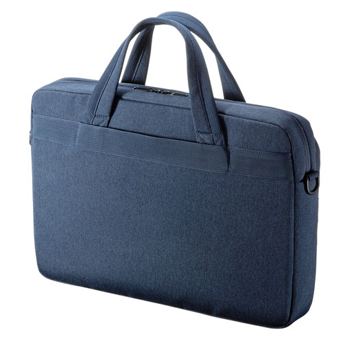 パソコンバッグ（カジュアル・15.6インチ・ネイビー・ショルダーベルト・キャリーサポーター・軽量）