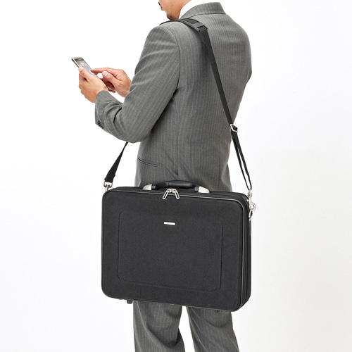 セミハードPCケース（15.6型ワイドまで対応・ブラック・ビジネス・通勤・バッグ・保護） BAG-EVA6BKN サンワサプライ