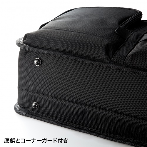 エグゼクティブビジネスバッグPRO（大型ダブル・15.6インチワイド・キャリーサポーター付き・ブラック）BAG-EXE12N