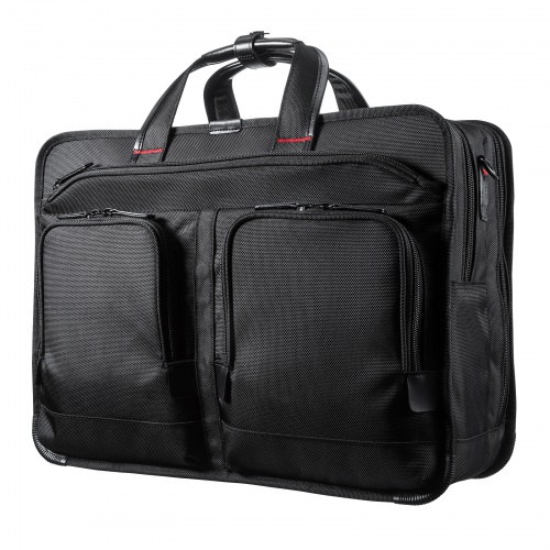エグゼクティブビジネスバッグPRO（大型ダブル・15.6インチワイド・キャリーサポーター付き・ブラック）BAG-EXE12N