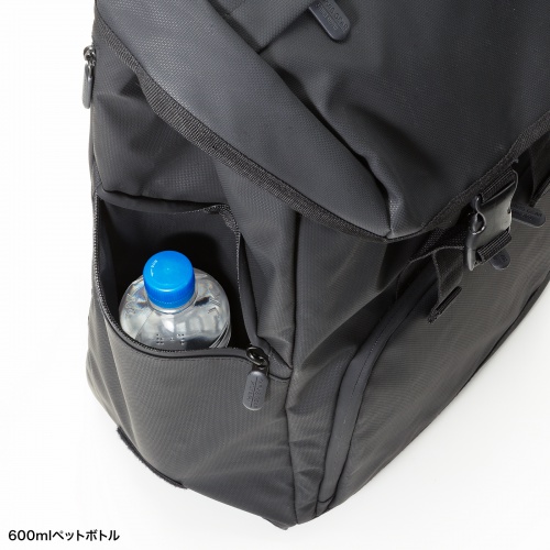 リュックサック（34L・現場用・反射テープ・着脱可能・ヘルメット収納ポケット・タブレット収納・シューズ収納・耐水・夜道・法人・ブラック）