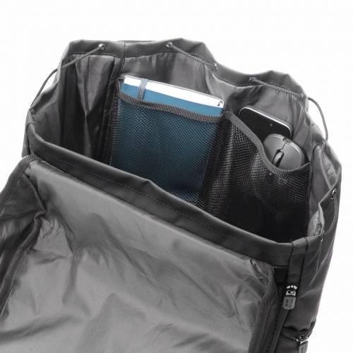 リュックサック（34L・現場用・反射テープ・着脱可能・ヘルメット収納ポケット・タブレット収納・シューズ収納・耐水・夜道・法人・ブラック）