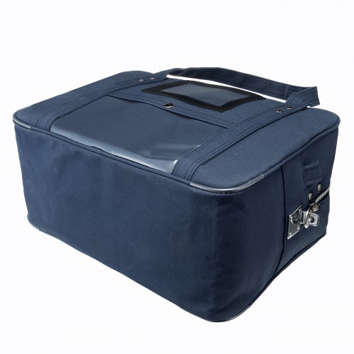 メールバッグ（ボストンバッグ・日本製・8号帆布・A4ファイル・防犯バッグ・ネイビー）