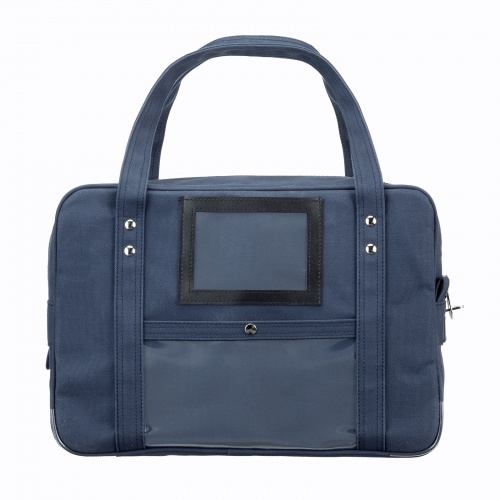 メールバッグ（ボストンバッグ・日本製・8号帆布・A4ファイル・防犯バッグ・ネイビー）