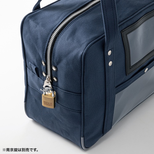 メールバッグ（ボストンバッグ・日本製・8号帆布・A4ファイル・防犯バッグ・ネイビー）