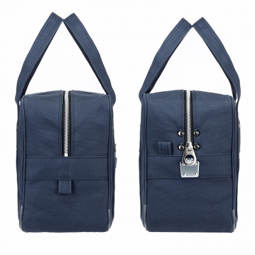 メールバッグ（ボストンバッグ・日本製・8号帆布・A4ファイル・防犯バッグ・ネイビー）