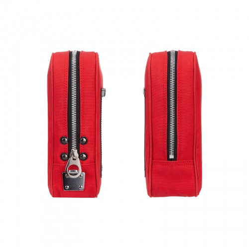 メールバッグ（メールポーチ・日本製・8号帆布・A4ファイル・角型2号封筒・防犯バッグ・レッド）