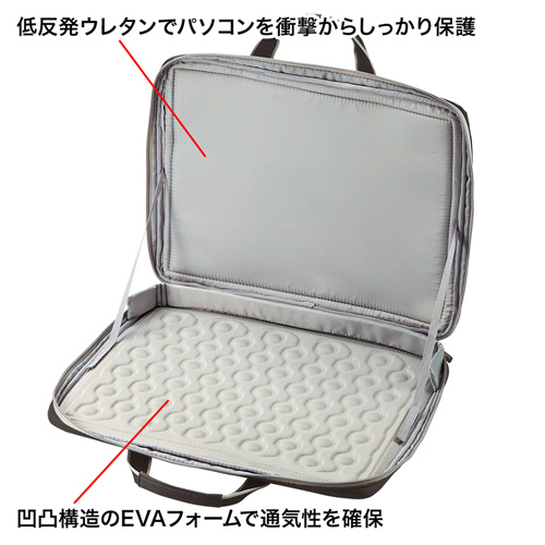 PCインナーケース（衝撃吸収タイプ・15.6インチワイドまで対応・ブラック） BAG-P20BK2 サンワサプライ