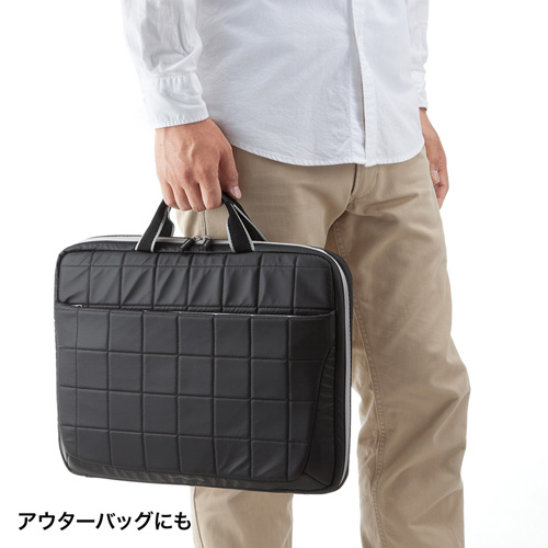 PCインナーケース（衝撃吸収タイプ・15.6インチワイドまで対応・ブラック） BAG-P20BK2 サンワサプライ