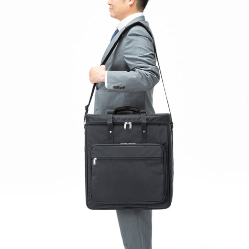 プロジェクターバッグ（低反発ウレタン・ブラック・キャリーサポーターつき）