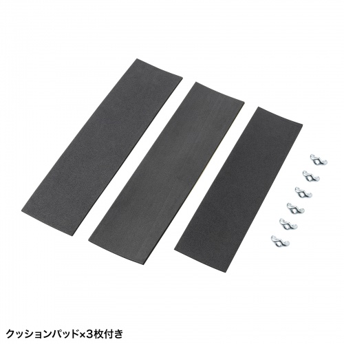 キャスター付き鞄スタンド（机下・幅調整・ブラック）