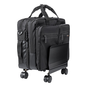 バッグ置き（キャスター付き・収納・黒・机下・幅調整・スタンド）