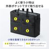 ミーティングバッグ（BOXバッグ・キャリーバッグ・14インチワイド・ノートPC対応・モバイルバッグ・テレワーク・フリーアドレス・ブラック）