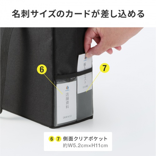 ミーティングバッグ（BOXバッグ・キャリーバッグ・14インチワイド・ノートPC対応・モバイルバッグ・テレワーク・フリーアドレス・ブラック）