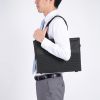 ミーティングバッグ（BOXバッグ・フタ付き・キャリーバッグ・14インチワイド・ノートPC対応・モバイルバッグ・テレワーク・フリーアドレス・ブラック）