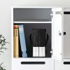 ミーティングバッグ（BOXバッグ・フタ付き・キャリーバッグ・14インチワイド・ノートPC対応・モバイルバッグ・テレワーク・フリーアドレス・ブラック）
