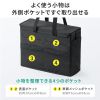ミーティングバッグ（BOXバッグ・フタ付き・キャリーバッグ・14インチワイド・ノートPC対応・モバイルバッグ・テレワーク・フリーアドレス・ブラック）