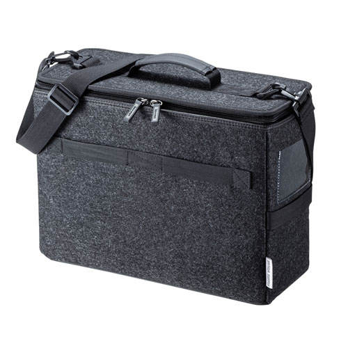 ボックス型バッグ(モバイルバッグ・ミーティングバッグ・箱型・13.3インチワイド・持ち運び・テレワーク・内装ベージュ)