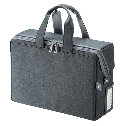 ボックス型バッグ（テレワーク・グレー・自立・収納・持ちはこび） BAG 
