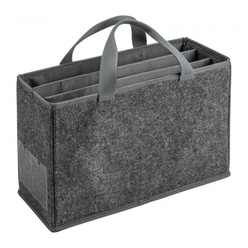 ミーティングバッグ（BOXバッグ・キャリーバッグ・15.6インチ・ノートPC対応・モバイルバッグ・フェルト・テレワーク・フリーアドレス・ブラック）