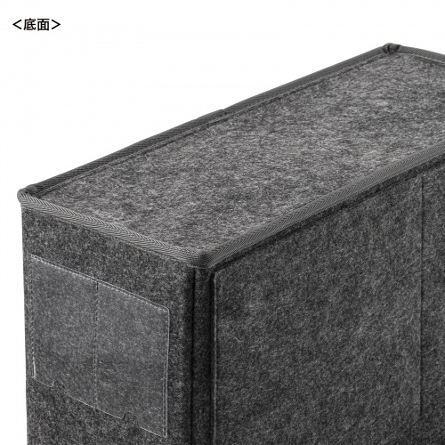 ミーティングバッグ（BOXバッグ・キャリーバッグ・15.6インチ・ノートPC対応・モバイルバッグ・フェルト・テレワーク・フリーアドレス・ブラック）