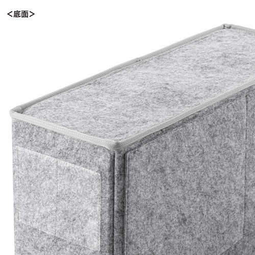 ミーティングバッグ（BOXバッグ・キャリーバッグ・15.6インチ・ノートPC対応・モバイルバッグ・フェルト・テレワーク・フリーアドレス・グレー）