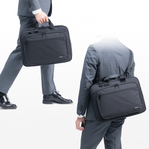 パソコンバッグ（PC・15.6インチワイド・A4・ビジネス・ショルダー・軽い・スリム・ブラック・おすすめ） BAG-U52BK3 サンワサプライ