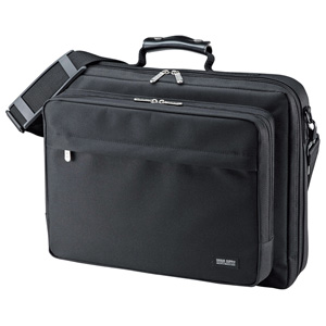 【訳あり 新品】パソコンバッグ（15.6インチワイドまで対応・シングルタイプ・ビジネス・ブラック） BAG-U54BK2 サンワサプライ ※箱にキズ、汚れあり