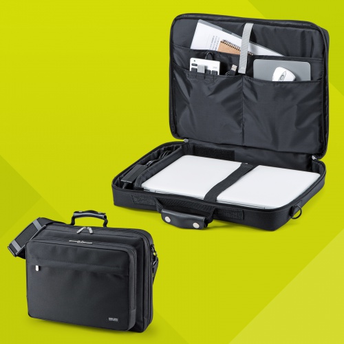 パソコンバッグ（15.6インチワイドまで対応・シングルタイプ・ビジネス・ブラック） BAG-U54BK2 サンワサプライ