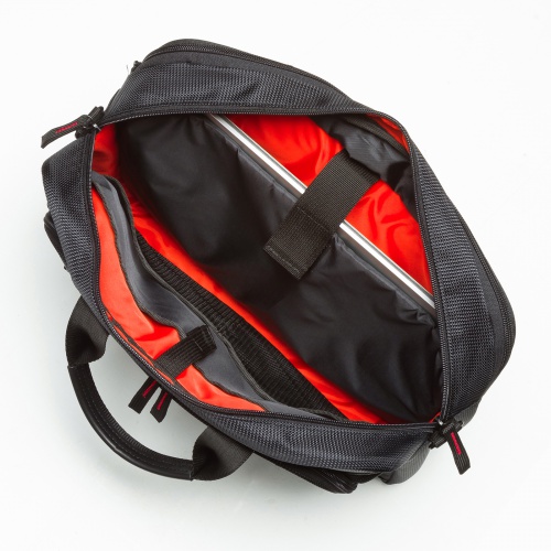 マチ拡張PCバッグ（14インチワイド対応・PCキャリングバッグ・ビジネス・通勤・ブラック）