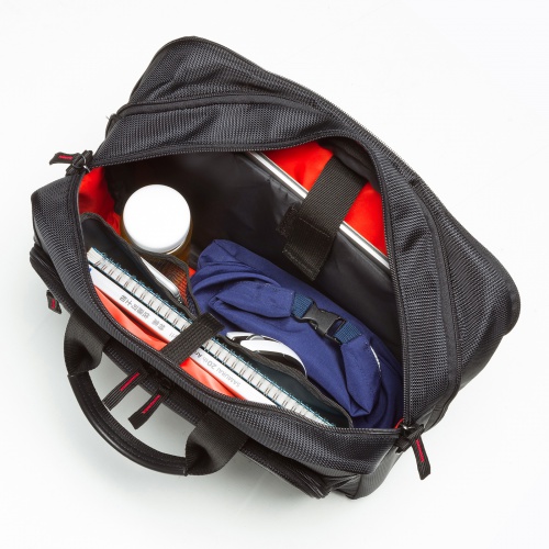 マチ拡張PCバッグ（14インチワイド対応・PCキャリングバッグ・ビジネス・通勤・ブラック）