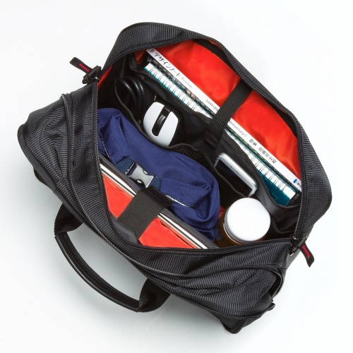 マチ拡張PCバッグ（14インチワイド対応・PCキャリングバッグ・ビジネス・通勤・ブラック）