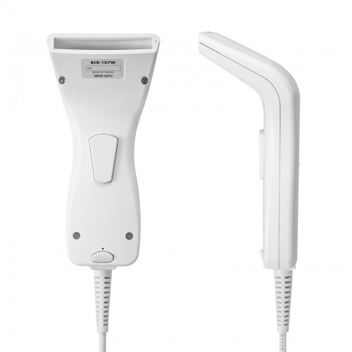 バーコードリーダー（1次元タッチ式・抗菌タイプ・スマホ画面読み取り対応・USB接続・スタンド付き）BCR-1D7W