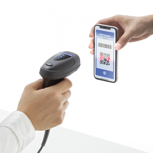 バーコードリーダー（有線・照合機能搭載・1次元・2次元・QRコード・日本語QR・防水防塵 IP42・USB・図書館・物流管理)