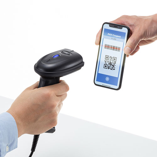 バーコードリーダー（ハンディタイプ・2次元・1次元・有線） BCR-2D5BK