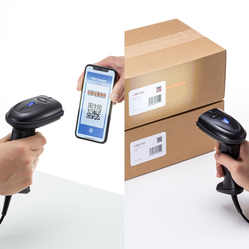 バーコードリーダー（ハンディタイプ・2次元・1次元・有線） BCR-2D5BK