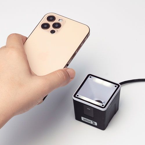 バーコードリーダー（2次元・１次元・卓上タイプ・スタンド付属・液晶・日本語QRコード・USB接続） BCR-2D7