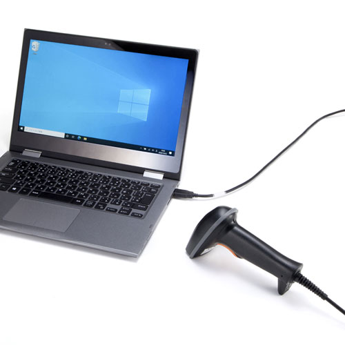 バーコードリーダー（2次元・１次元・ハンディタイプ・日本語QR対応・USB接続・防水設計） BCR-2DJP4BK