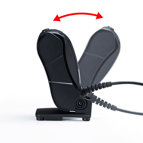 バーコードリーダー（定置式・1次元・2次元・有線・角度調節・ブラック）