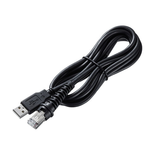 バーコードリーダー（定置式・1次元・2次元・有線・角度調節・ブラック）